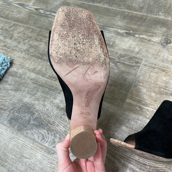 Veronica Beard Black and Brown Heels with Cork Heel - Picture 12 of 13